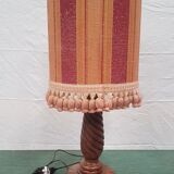 Wooden foot table lamp lampshade