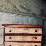 Vintage rattan chest of drawers "Maison Maugrion" R.Bobois