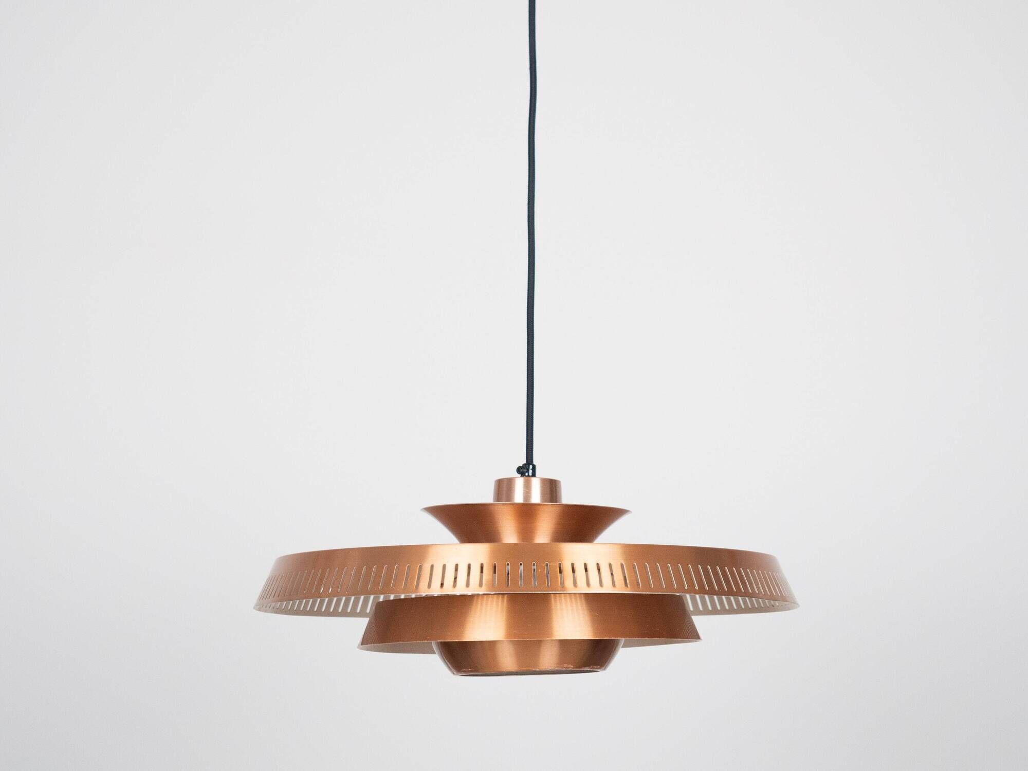 Danish vintage copper lamp from 1960s
