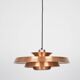 Danish vintage copper lamp from 1960s