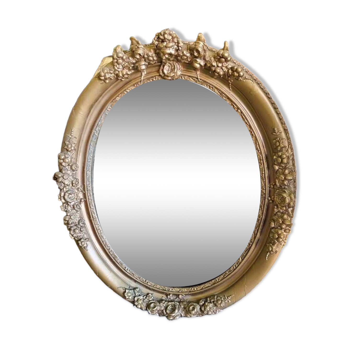 Oval gilt medallion mirror no. 54