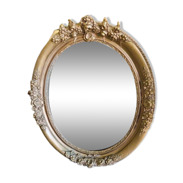 Oval gilt medallion mirror no. 54