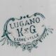 Six old plates iron earth of lunéville model lugano late nineteenth