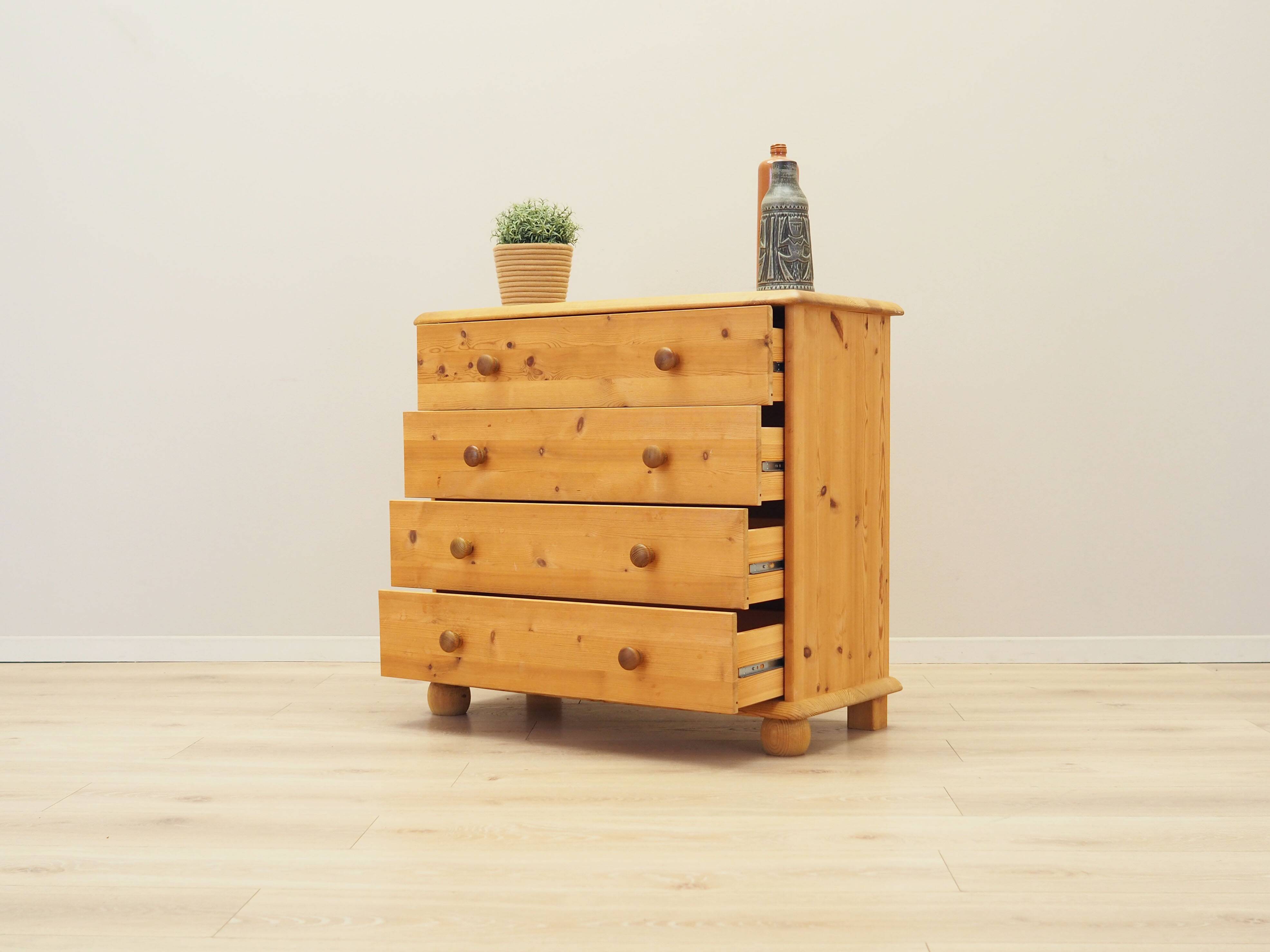 Pine chest of drawers, Danish design, 00s, production: Denmark