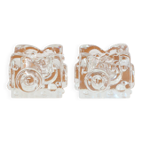 Pair of Josef Schott candlesticks, brutalist/modernist, 1960