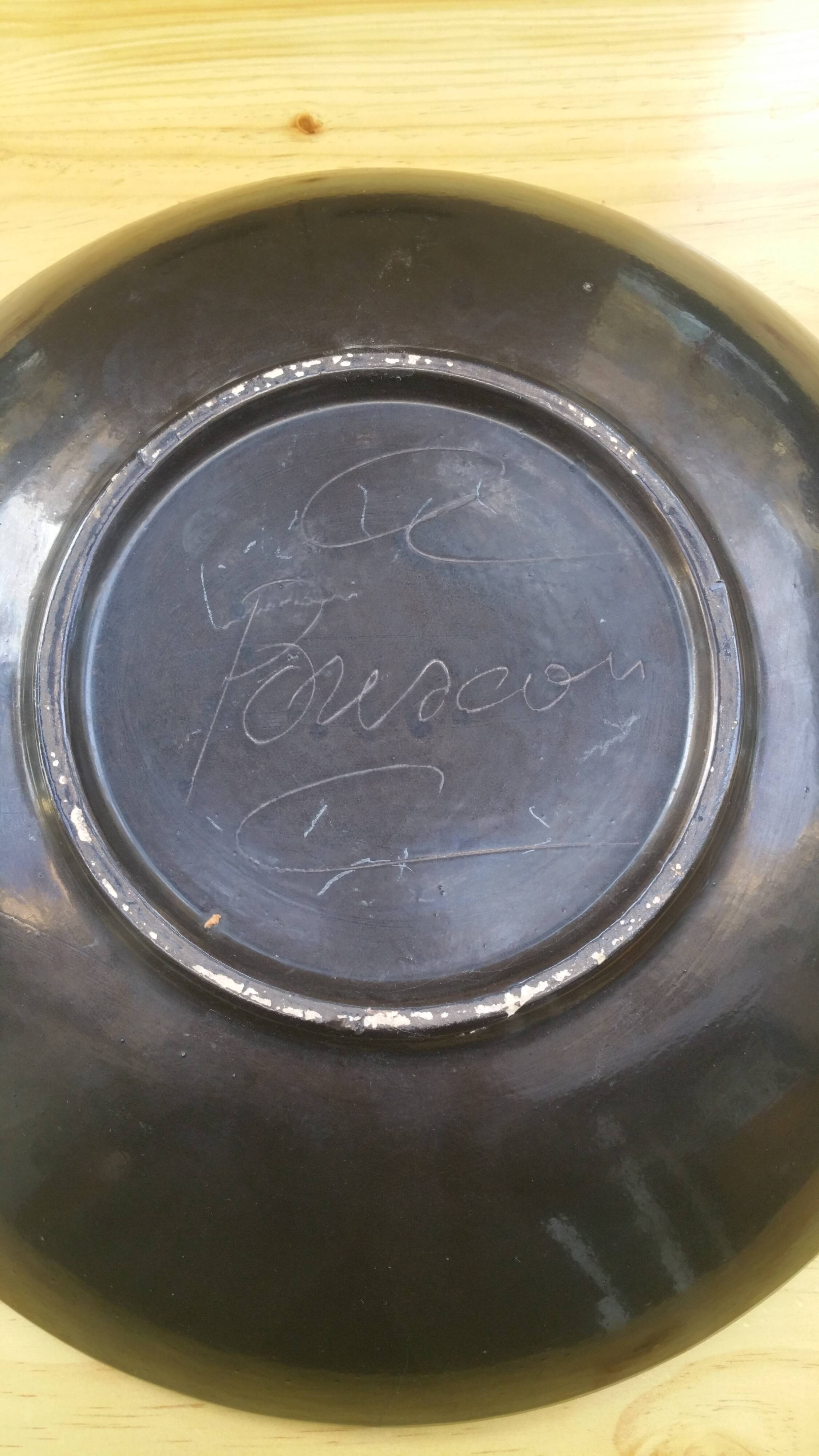 Ceramic dish signed the Brescon