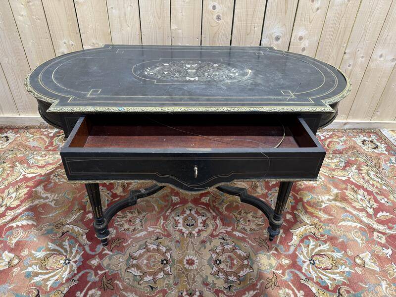 Bureau - Consile d'entrée époque Napoléon III en bois noirci