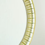 Cristal Arte Italian brass gilded crystal mirror 1960s