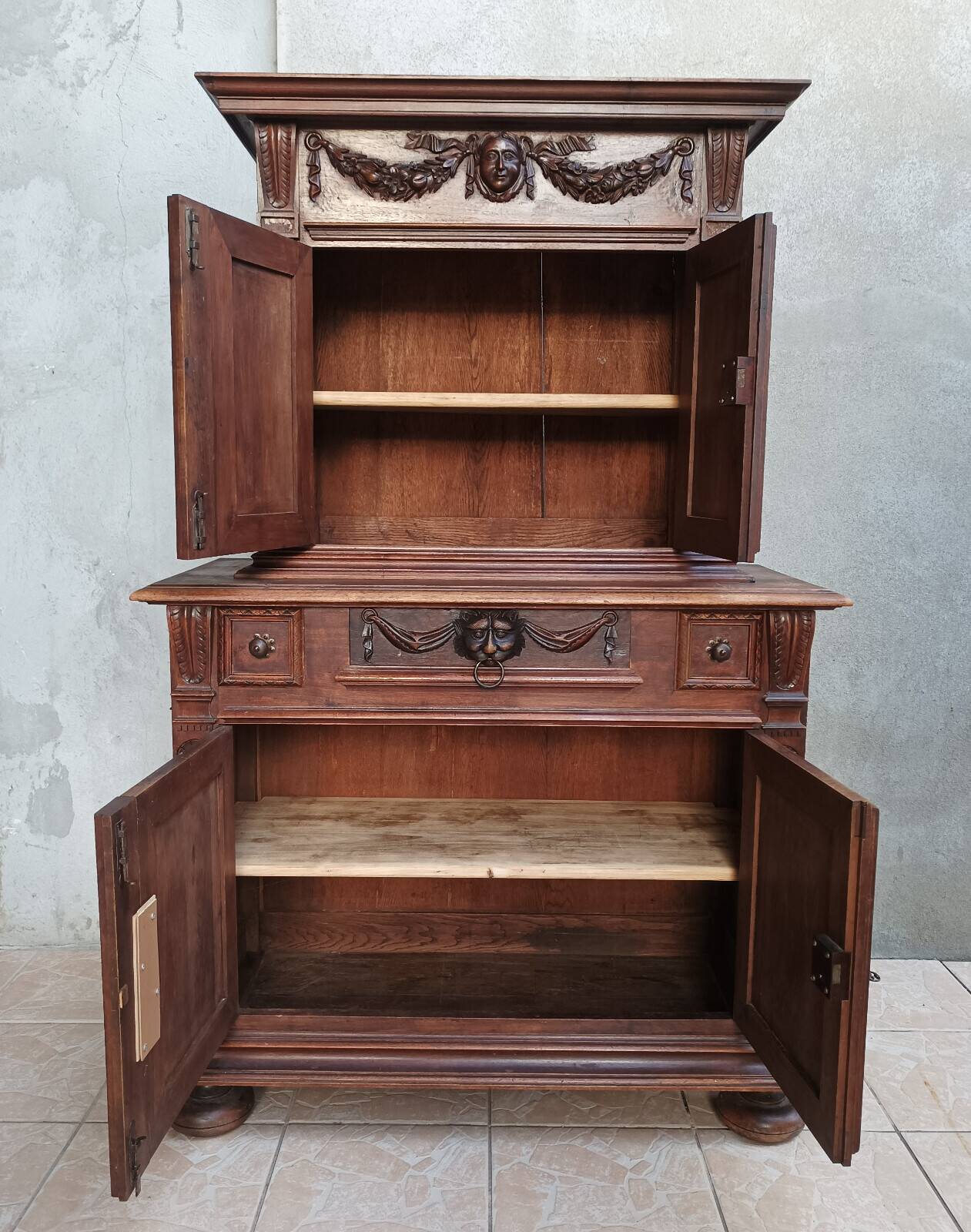 Louis XIII walnut diminutive buffet