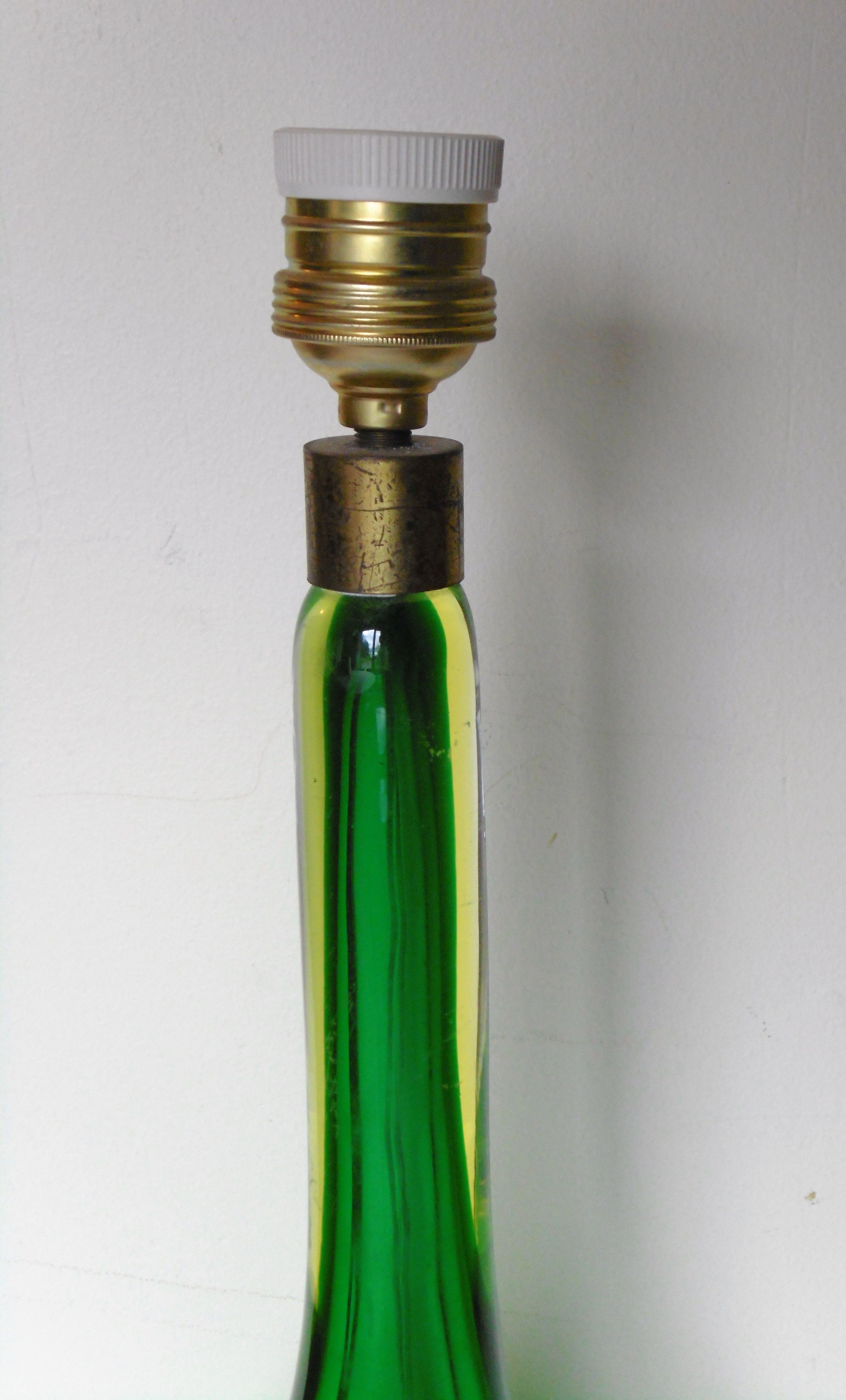 Murano Sommerso glass table lamp