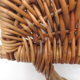 Old wicker basket, semicircle, to hang
