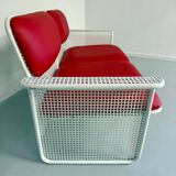 Old 2 seater sofa Italian design from the 70s Talin Vicenza metal per