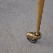 Serving style 1940 on gilded bronze smoked glass top
