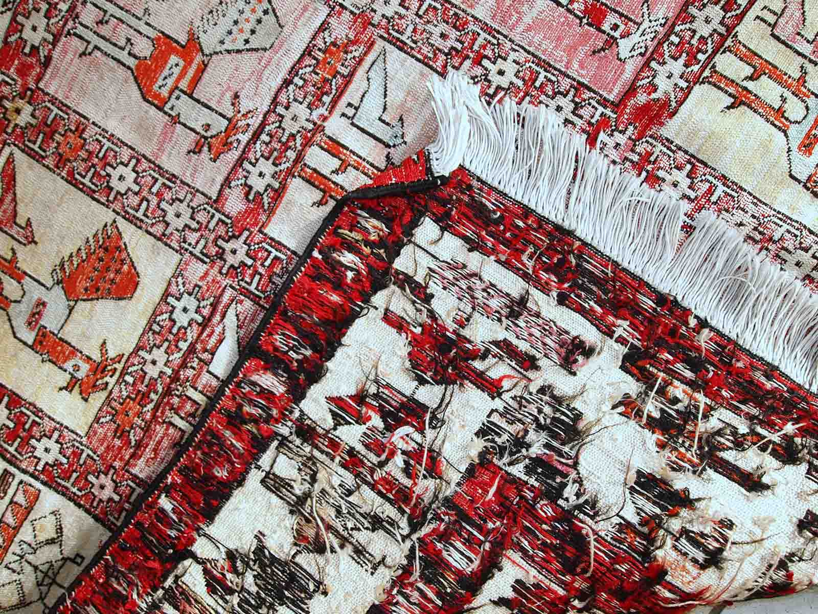 Vintage oriental handmade carpet 125cm x 183cm 1960s, 1c483