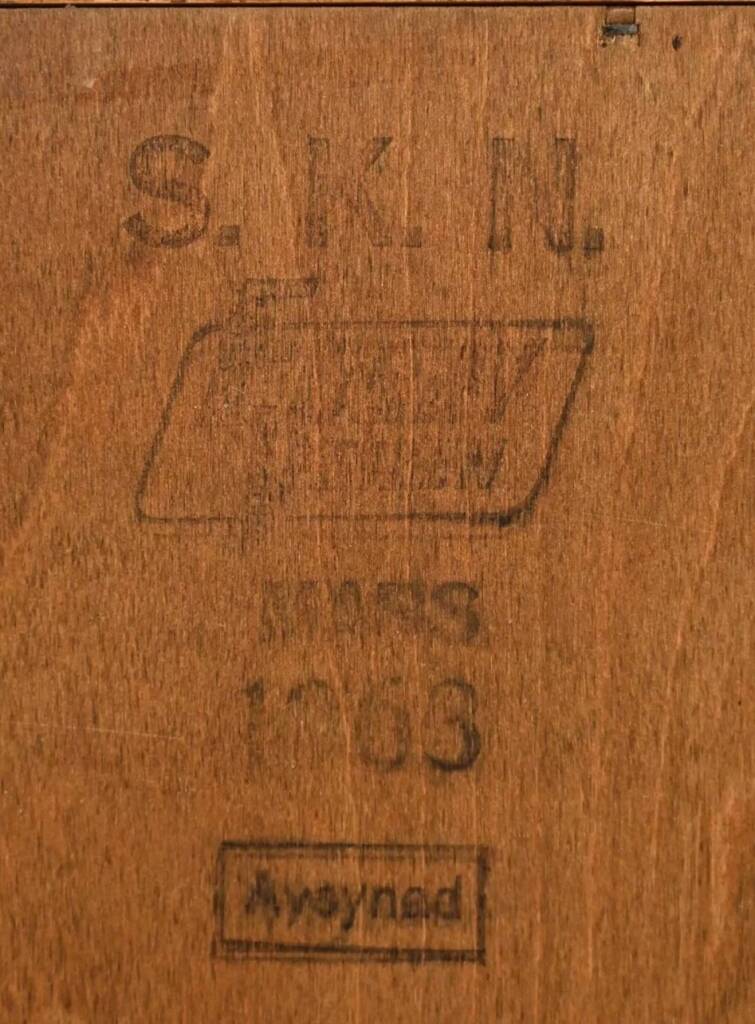 Antique Scandinavian filing cabinet, tambour archive cabinet, high-end, single, Sweden, 1960s