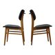 Vintage Design Chairs Beech Wood Black Skai Leather East Germany Möbel 1960