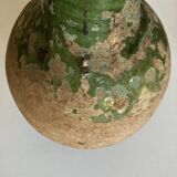 19th popular art excavation pottery in glazed earth