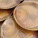 Service of 12 fish barbotine plates – antique faience from Sarreguemines