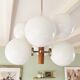 Chandelier 6 bulbs Temde Leuchten 1970s