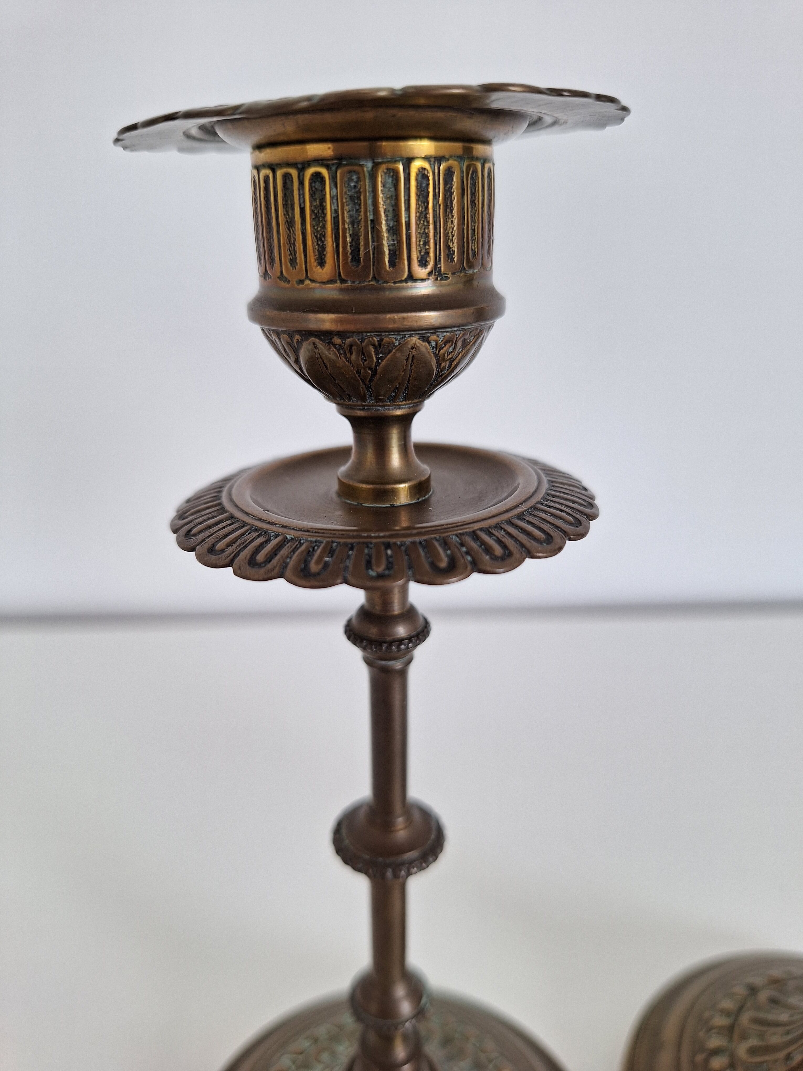 Vintage brass candle holders