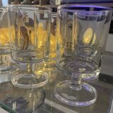 lot of vintage stemmed glasses from the 60s/70s