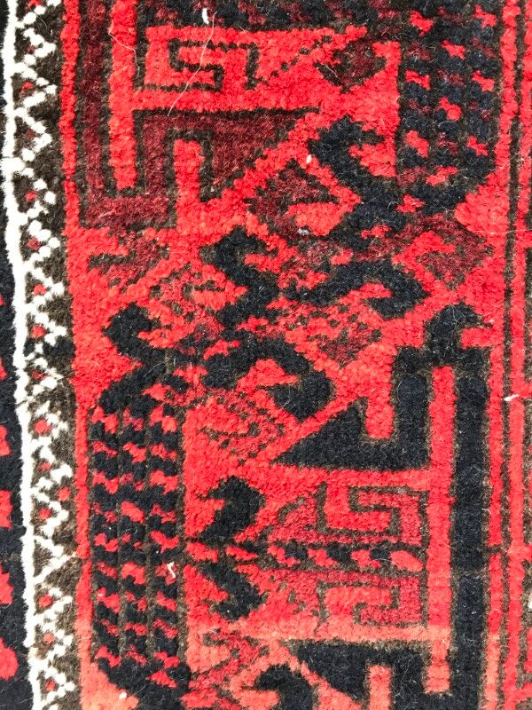 Carpet former Turkmen Belutch done Afghan hand 94 X 184 CM