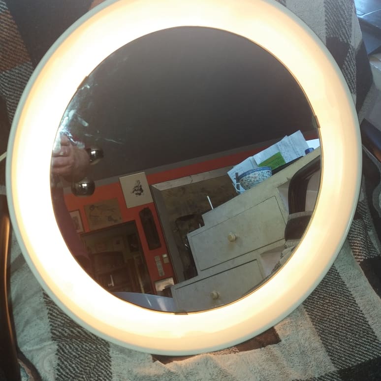 Backlit mirror by Poul Henningsen for Louis Poulsen, 1960 - 50x50cm