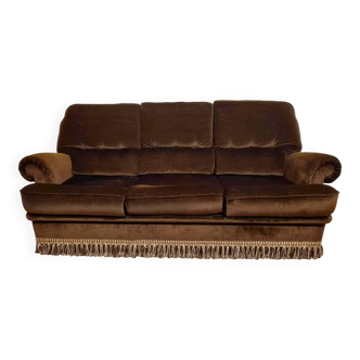 Toad bench in genoa velvet circa 1960