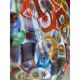 Small Murano-Style Glass Egg Lamp with Multicoloured Floral Decoration
