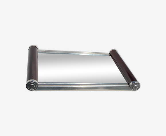 Plateau miroir art déco rouleaux