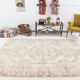 Distressed beige classic carpet 282x193cm
