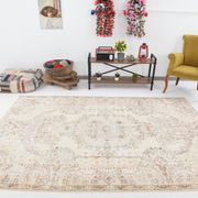 Tapis beige classique Distressed 282x193cm