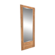 Vintage Art Deco bevelled wardrobe door, solid oak, Azalée.