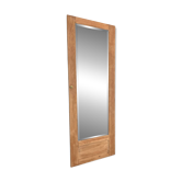 Vintage Art Deco bevelled wardrobe door, solid oak, Azalée.