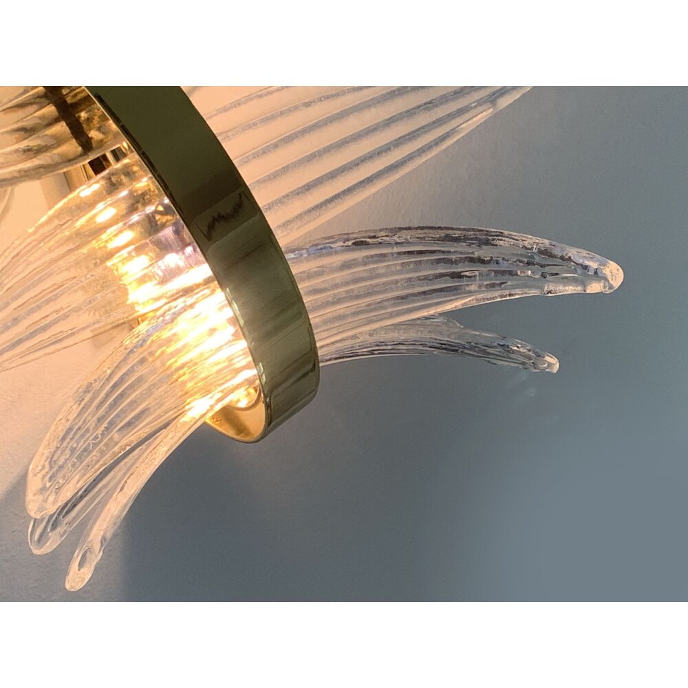 Ring “palmette” murano glass wall sconce