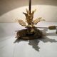 Lampe vintage bronze décor de feuilles design