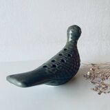 Bird-shaped vase signed Le potier Menton