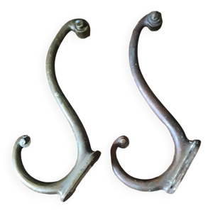 Paire de patères en - bronze