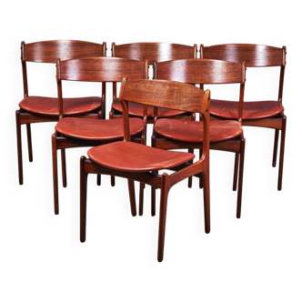Dining Chairs in Rosewood by Erik Buch, Denmark, 1960s, Set of 6