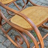 Bentwood & cane cane rocking chair