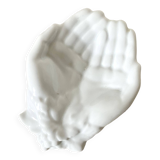 Empty pocket or hand soap holder in Limoges porcelain