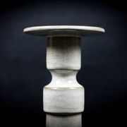 Ceramic candle holder with geometric decoration by Huguette Bessone - Vallauris