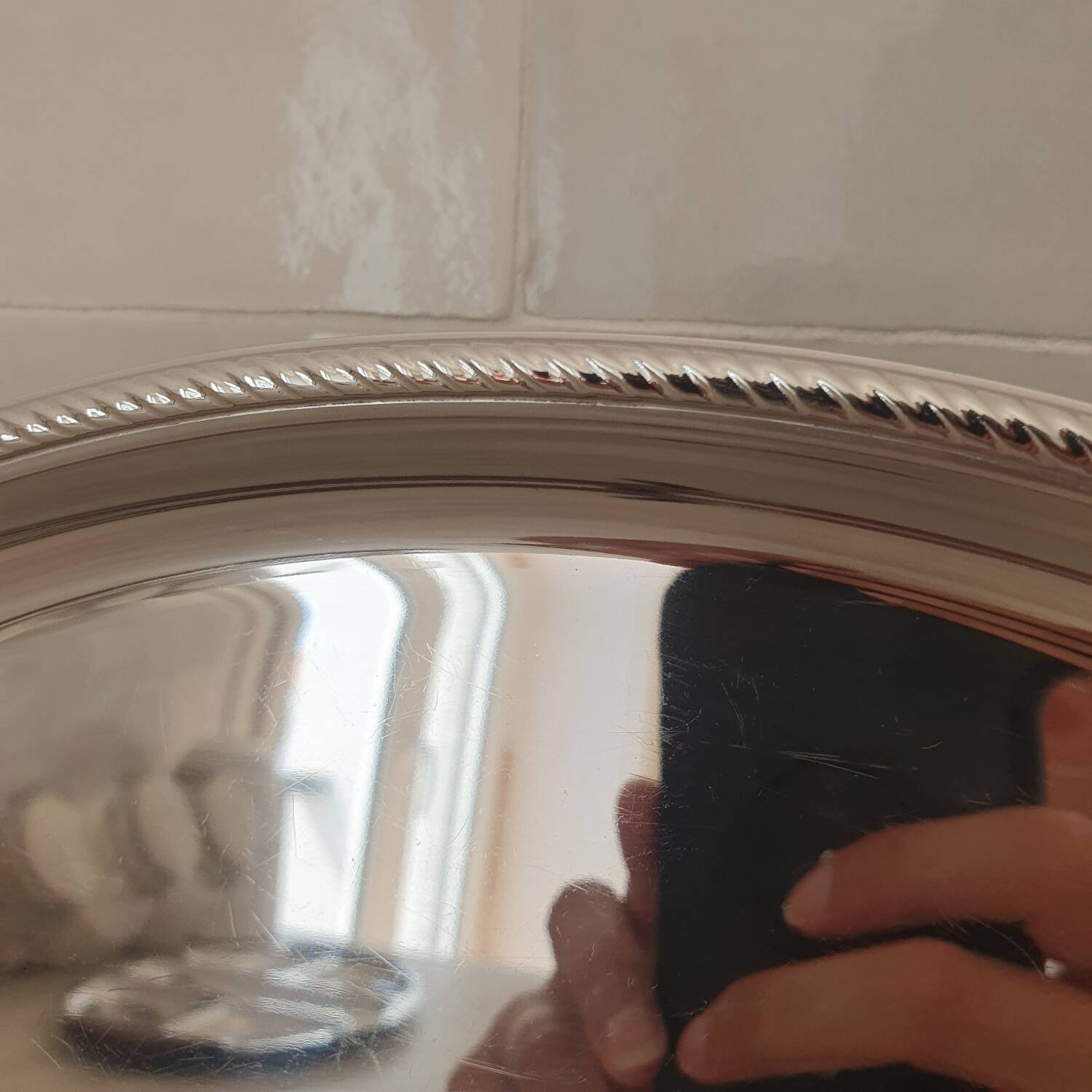 18/10 stainless steel tray Alessi Alfra Italy