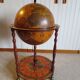 Vintage globe bar cabinet, colonial style, Italy, 1970s