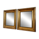 Paire de miroirs muraux en bois doré danois antiques, fin du 19e siècle