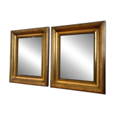 Pair of antique Danish giltwood wall mirrors, late 19th century
