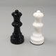 1970s black and white chess set in volterra alabaster handmade made in italy