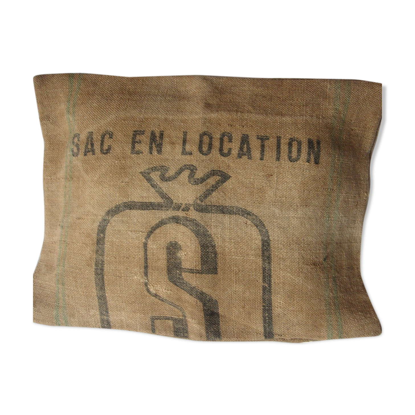 Cushion canvas of Jute black letters "Bag for rent" Deco Loft 35 x 50 cm