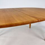 Large Danish Extandable Elm Dining Table, 1990s