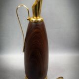 Aldo Tura - Vintage wood and brass pitcher - Italy, circa 1950